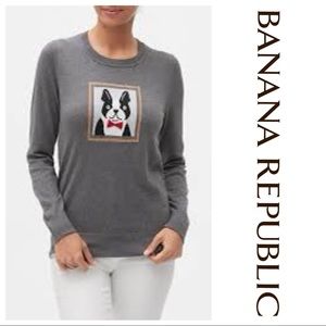 Banana Republic Dog Crew Neck Sweater